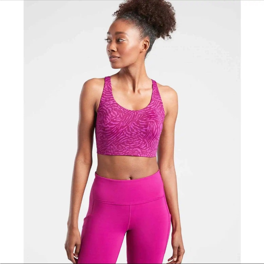 ATHLETA Advance High Impact Printed Sports Bra 34D